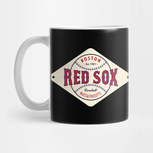 Boston Red Sox Diamond 2 by Buck Tee Originals by Buck Tee